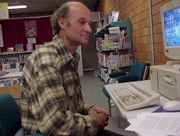 James writing during project at Highfields